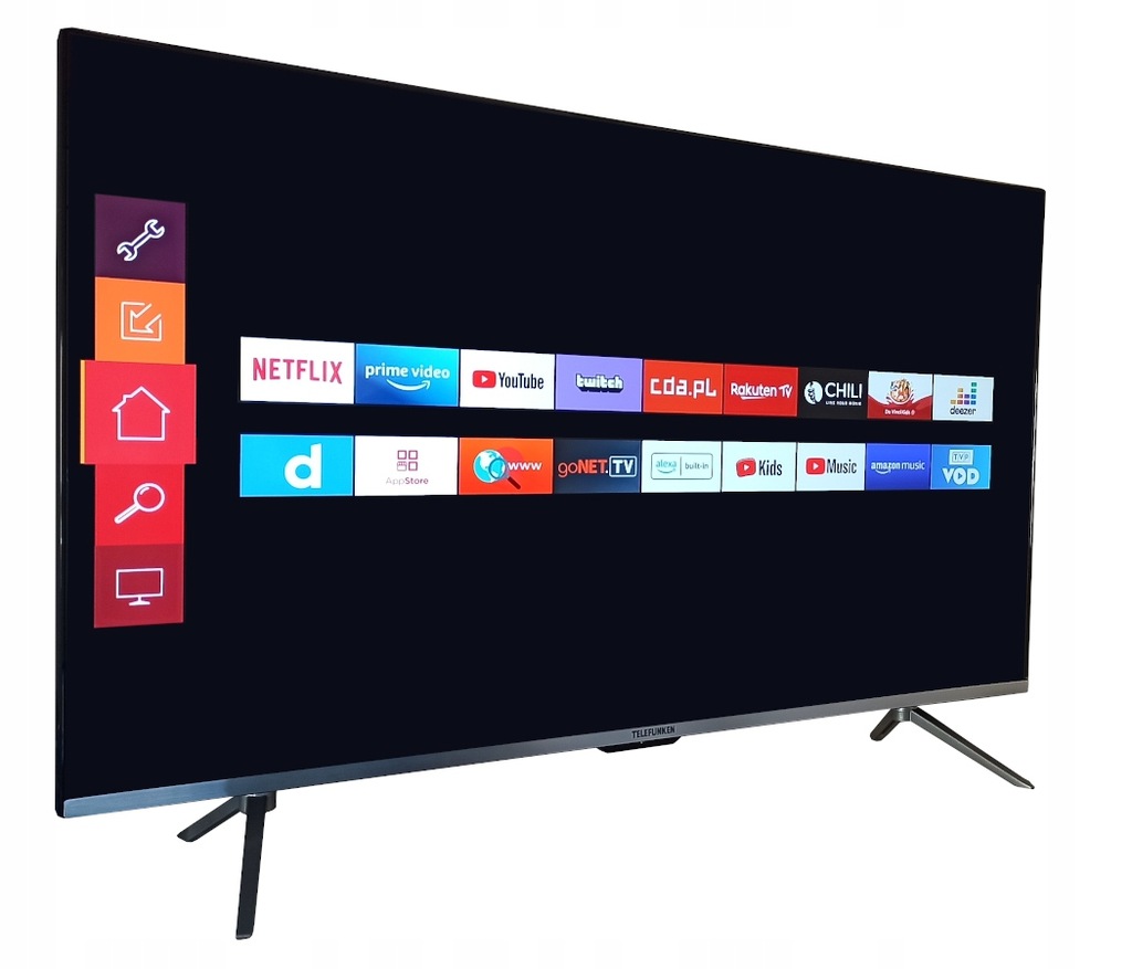 SMART TV 65 TELEFUNKEN DVB-T2/S2 4K HDR BEZRAMKOWY