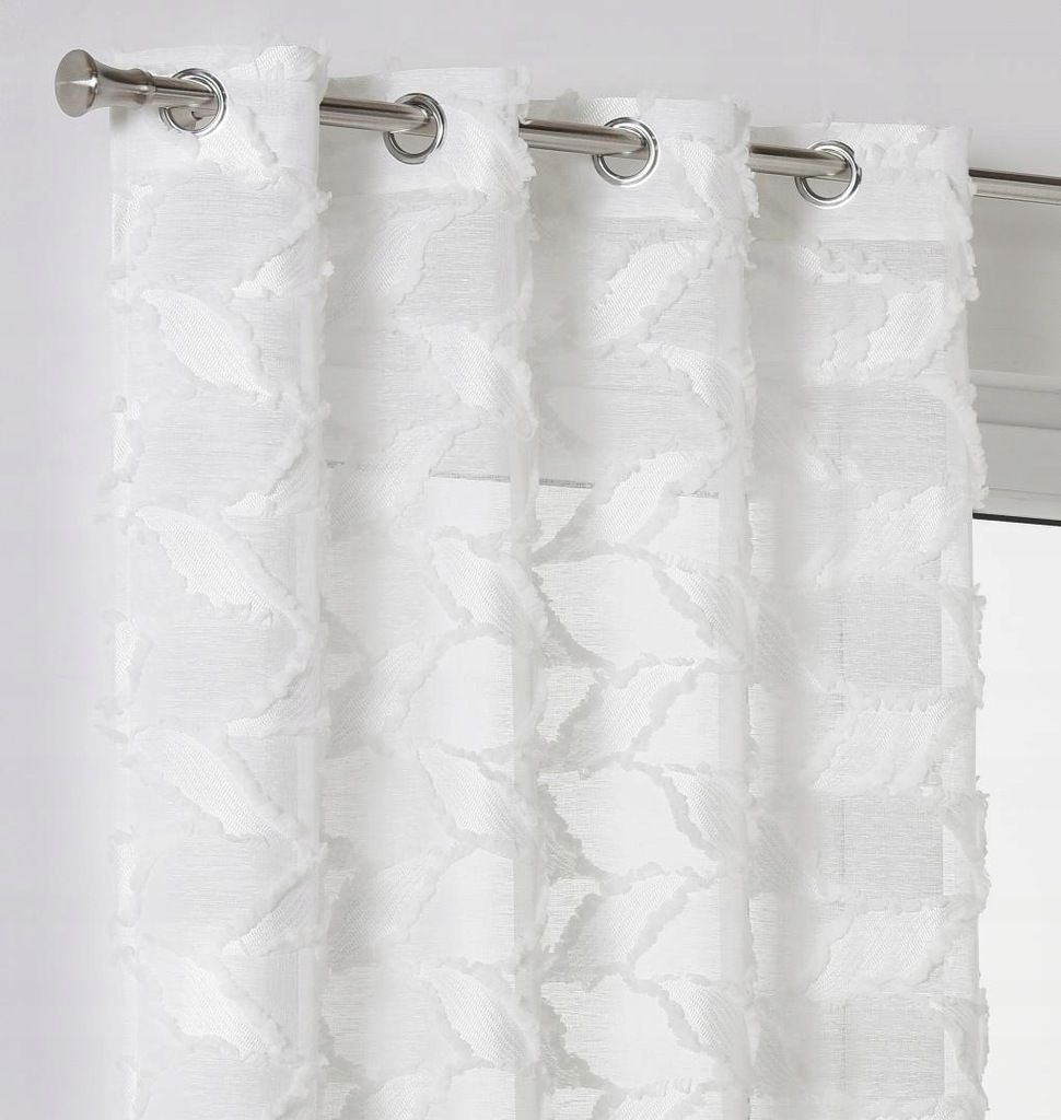 Firanka długa salon WINGS 260x140 biała