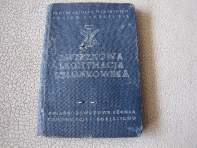 ZWIĄZKOWA LEGITYMACJA CZŁONKOWSKA 1964 R