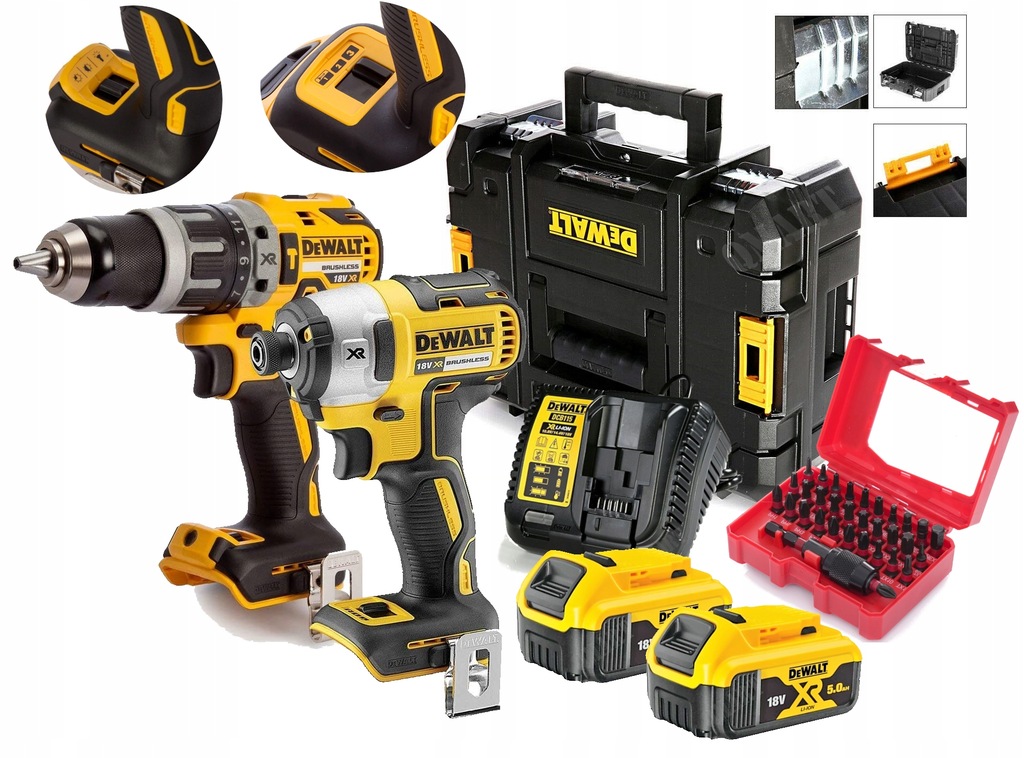 DEWALT ZESTAW COMBO DCD796 + DCF887 DCK266P2T 2AKU 11742828102