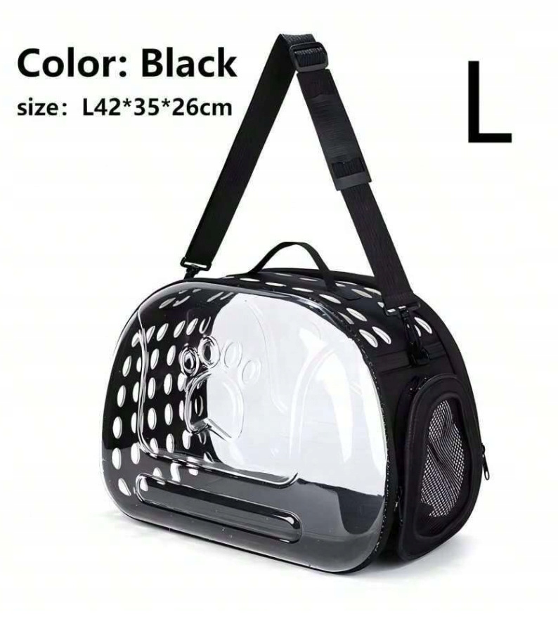 SHEIN CZARNY TRANSPORTER DLA ZWIERZĄT DXG SC2__L