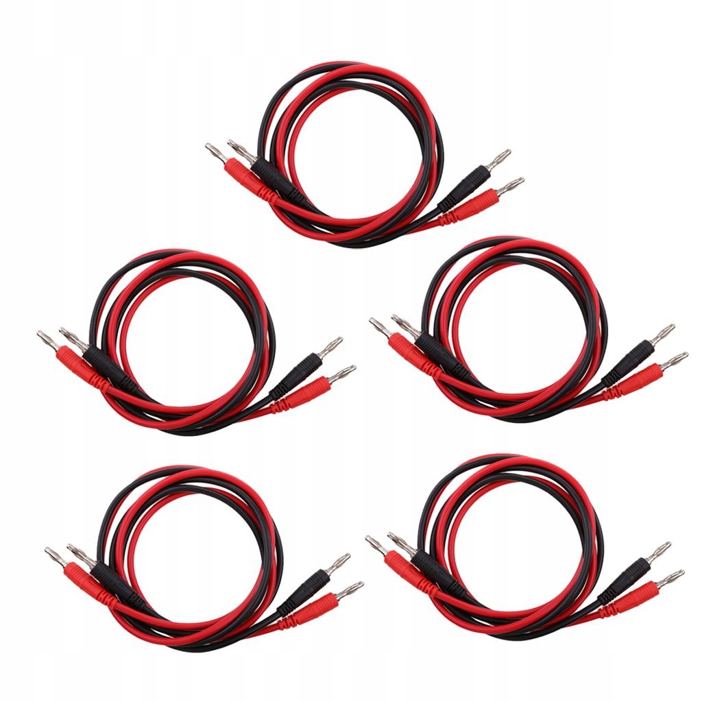 10Pcs 4mm Banana Plug to Banana Plug Cable Test Cable for Multimeter 1m