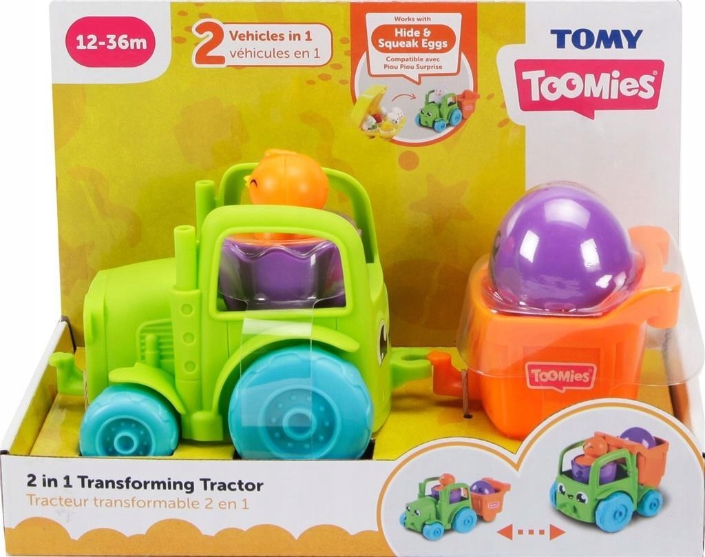 TOOMIES TRAKTOR WYWROTKA 2W1 TOMY, TOMY