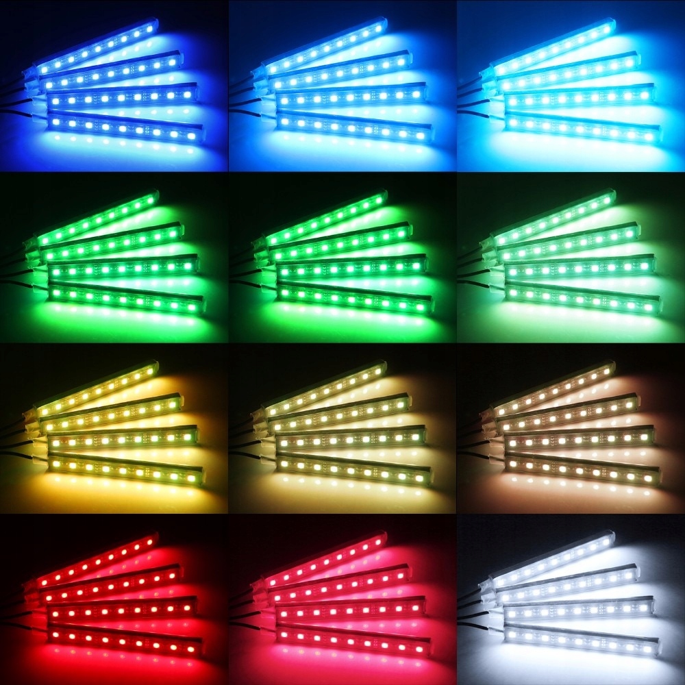 Купить ОСВЕЩЕНИЕ САЛОНА АВТОМОБИЛЯ RGB LED + ПУЛЬТ ДИСТАНЦИОННОГО УПРАВЛЕНИЯ: отзывы, фото, характеристики в интерне-магазине Aredi.ru