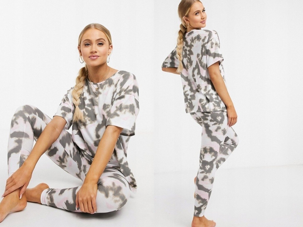 DESIGN Piżama tie dye: koszulka i legginsy 36