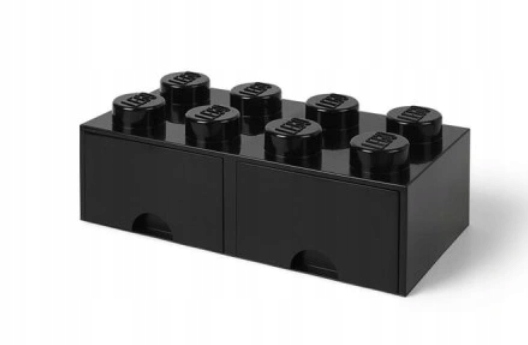 LEGO POJEMNIK SZUFLADY KLOCEK 8 CZARNY USZKODZONY