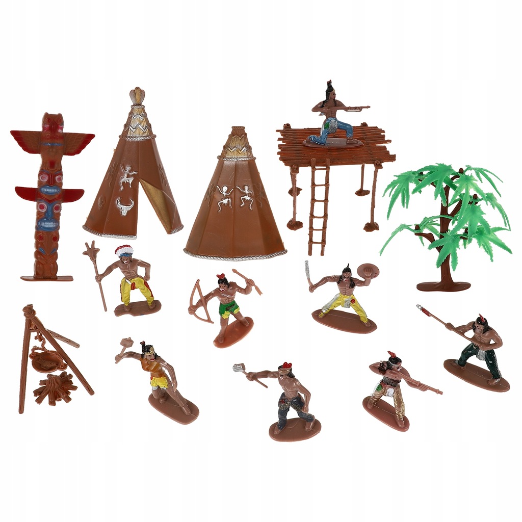 Plastic Indian Figures Indians Action Miniatures 14055789694