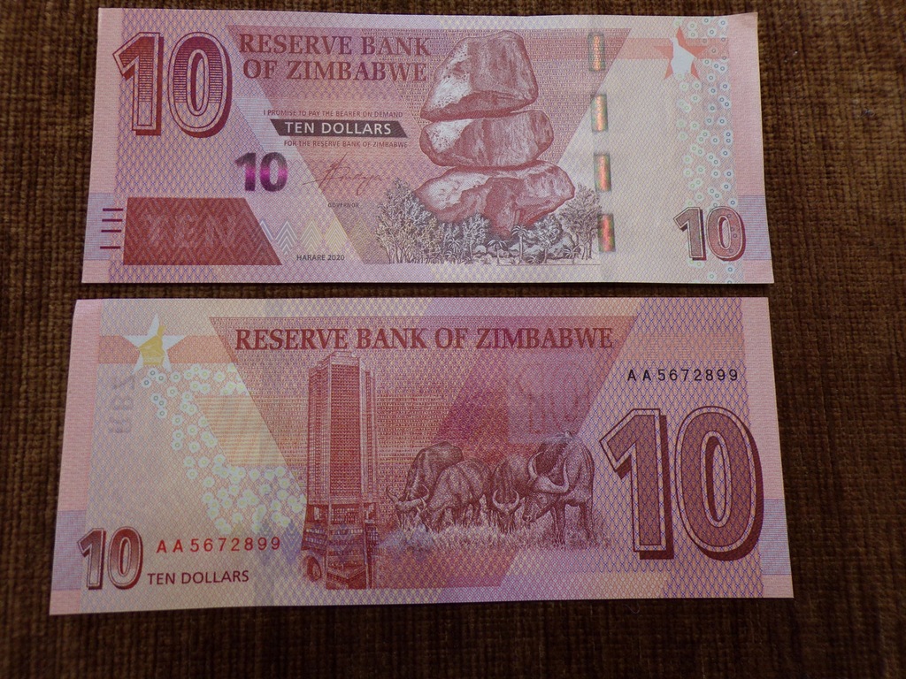 684.ZIMBABWE 10 DOLARÓW UNC 2020