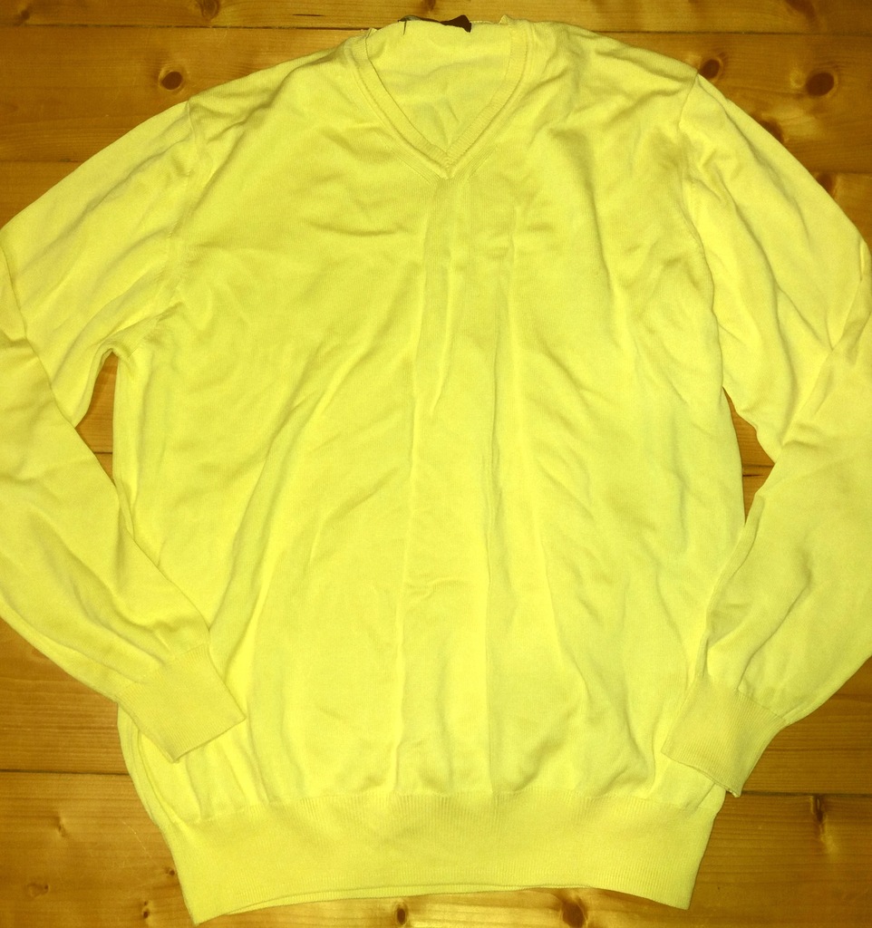 Sweterek cienki Zara zółty XL