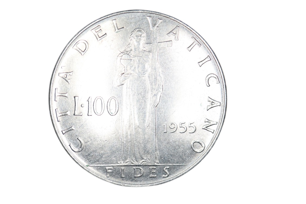 WATYKAN 100 Lirów 1955 r. PIUS XII (E0128-1)