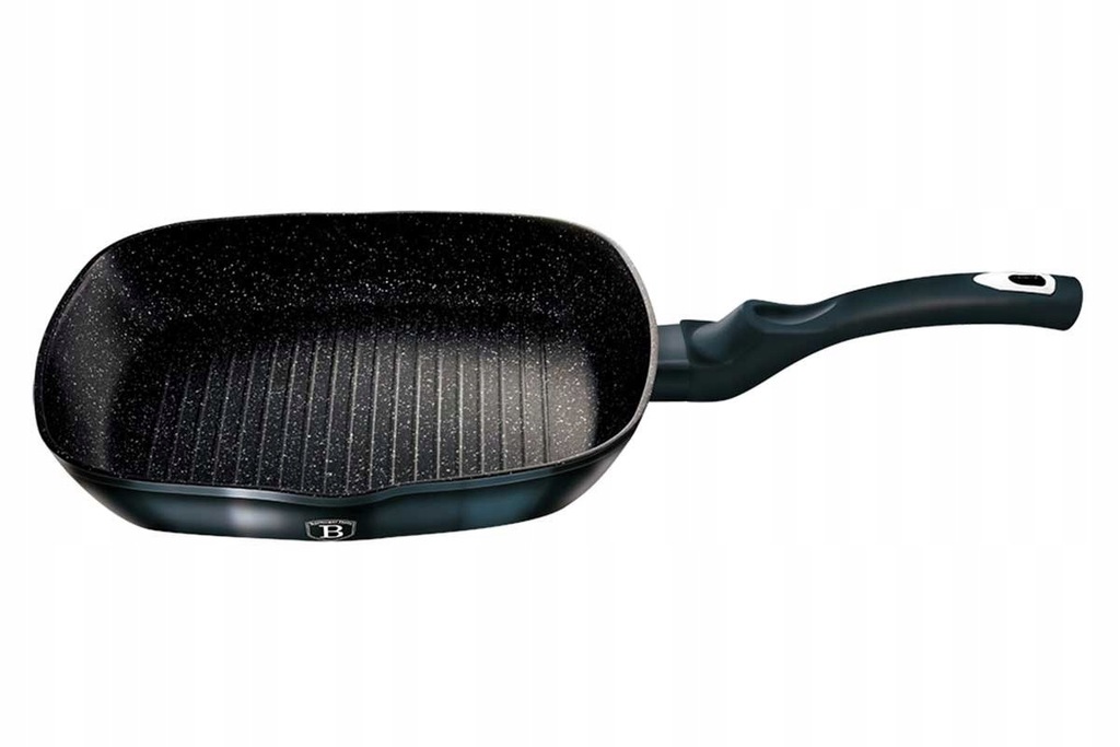 DUŻA PATELNIA GRANITOWA GRILLOWA 28CM INDUKCJA NA INDUKCJĘ GAZ