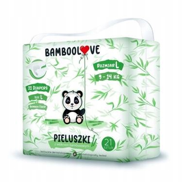 BAMBOOLOVE, Pieluszki jednorazowe rozmiar L (9-14