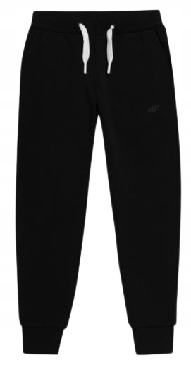 Spodnie dresowe dziewczęce 4F JSPDD001 czarne
