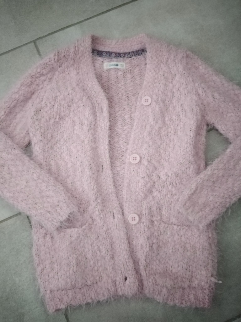 Sweter dla dziewczynki 110 cm włochacz Cool Club