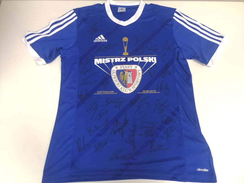 Koszulka Piast Gliwice MISTRZ POLSKI z autografami