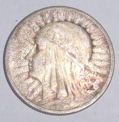 2 złote - głowa kobiety - Polska - II RP - moneta srebrna - 1932 rok