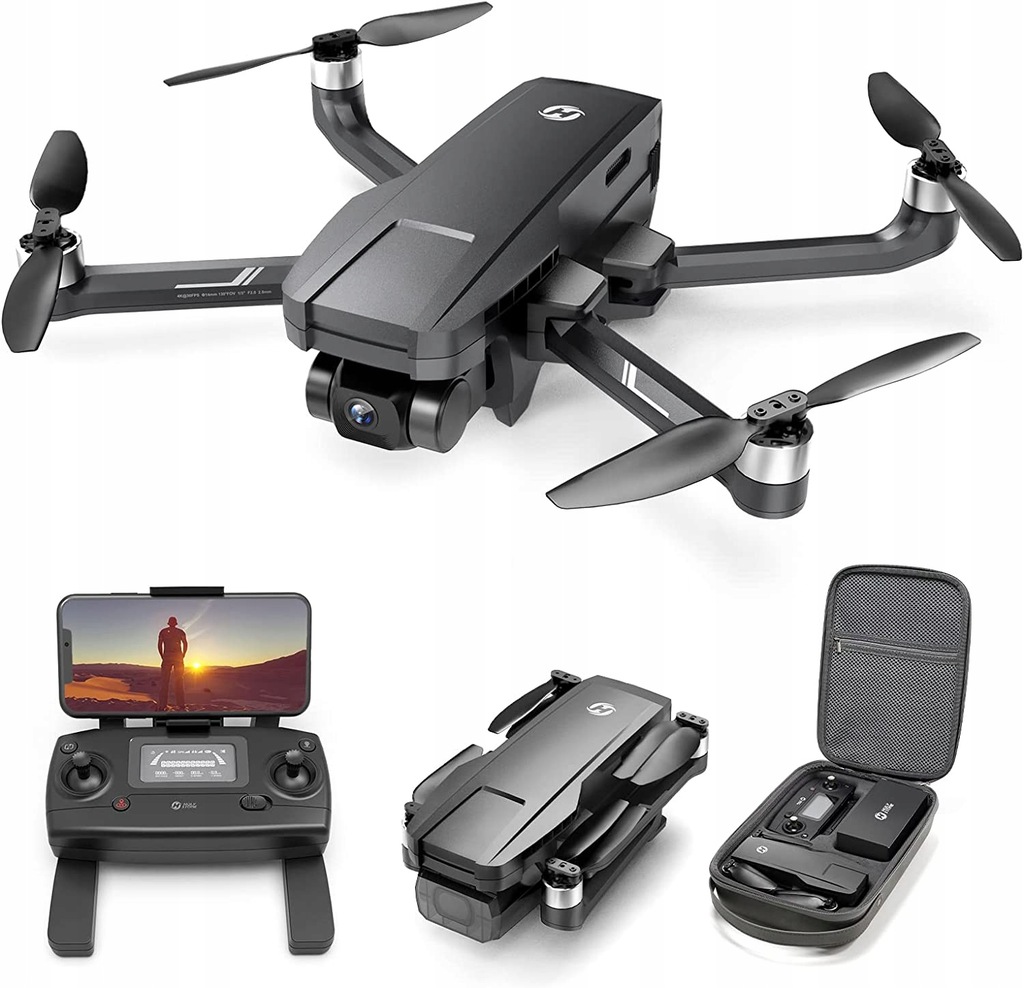 Składany dron HolyStone HS720G z kamerą 4k gimbal quadcopter 5G GPS czarny