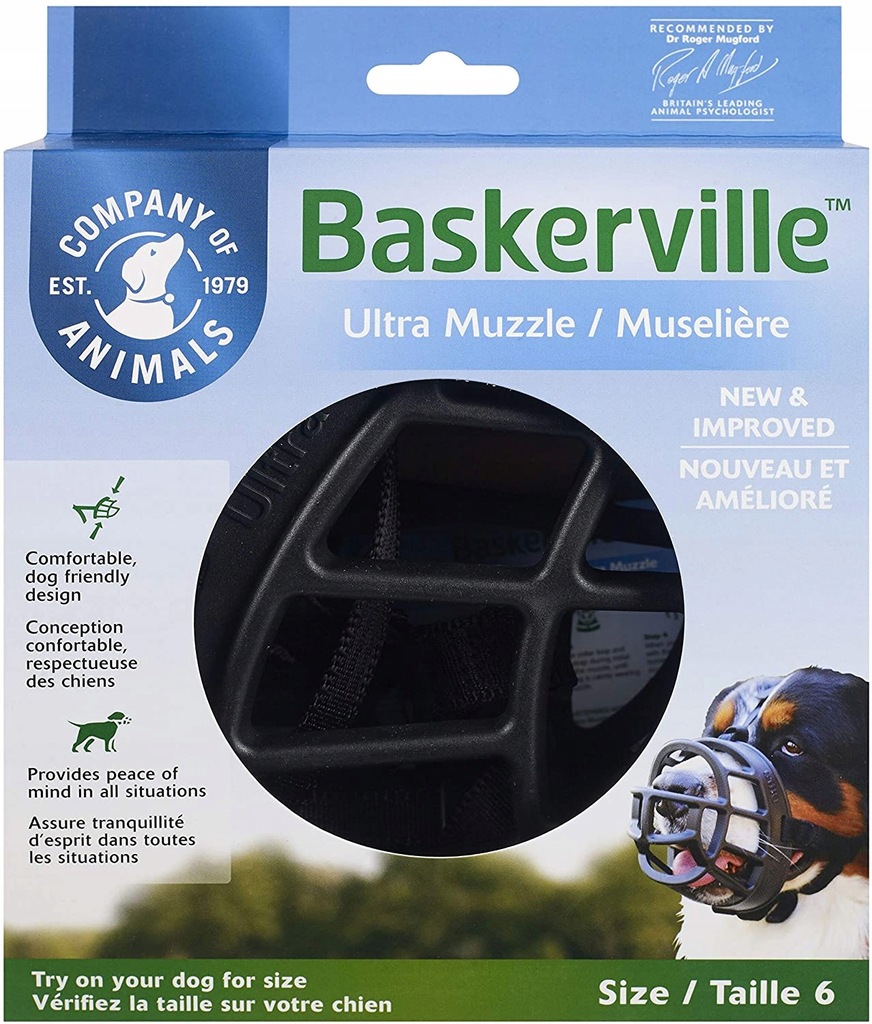 Baskerville Ultra Kaganiec dla psa gumowy czarny