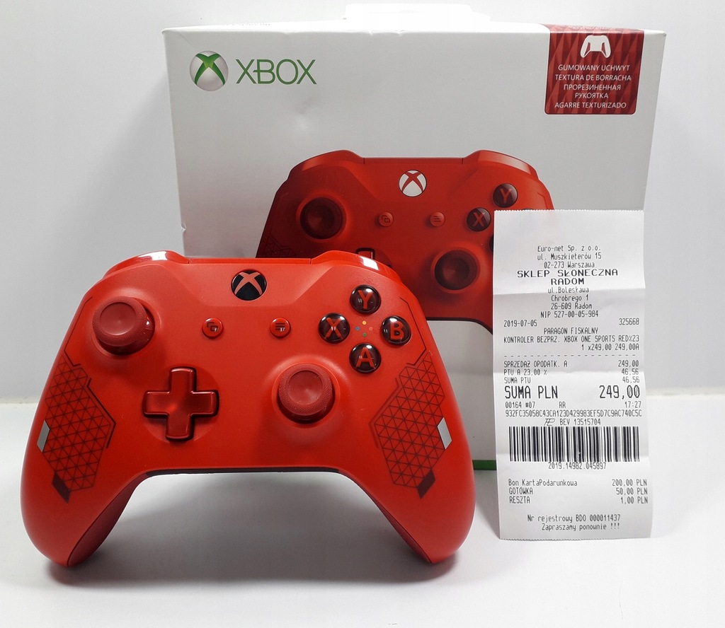 Bezprzewodowy pad Xbox One Sport Red 1708!