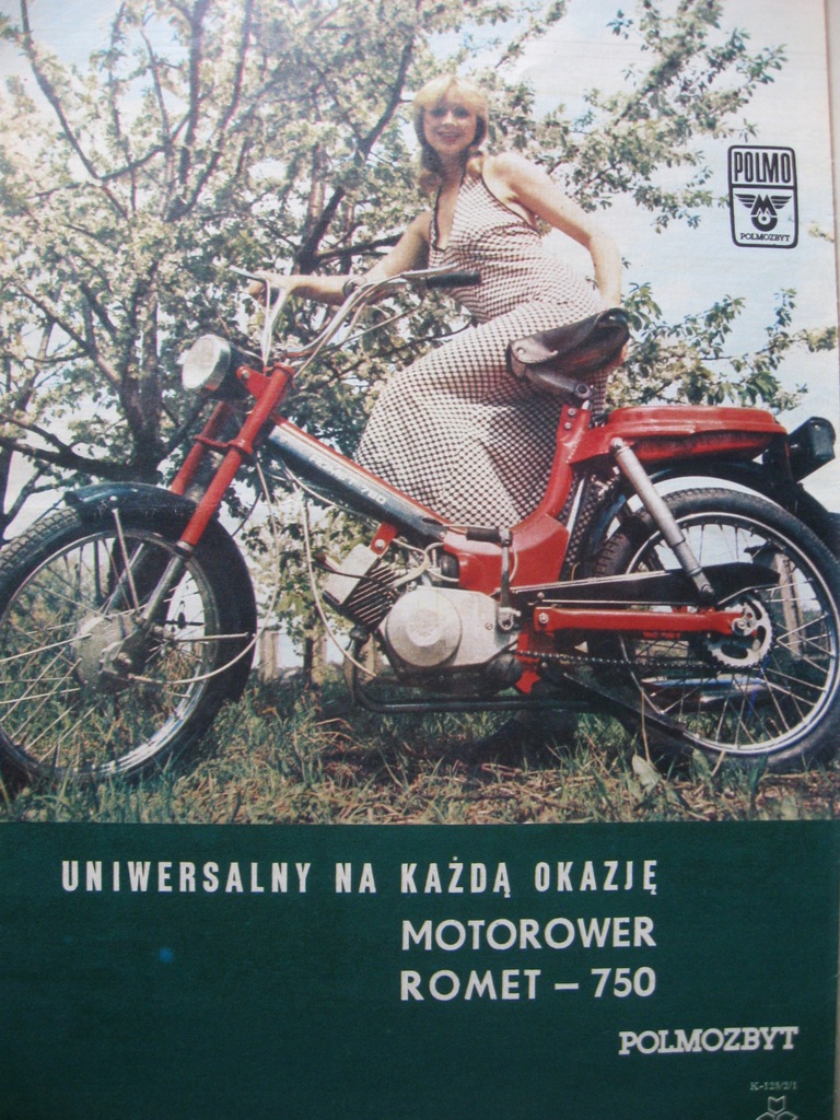 MOTOR Motorower ROMET -750 Reklama 1975