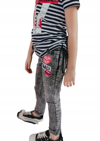 All For Kids Spodnie Jeans Nadruk rozmiar 104-110