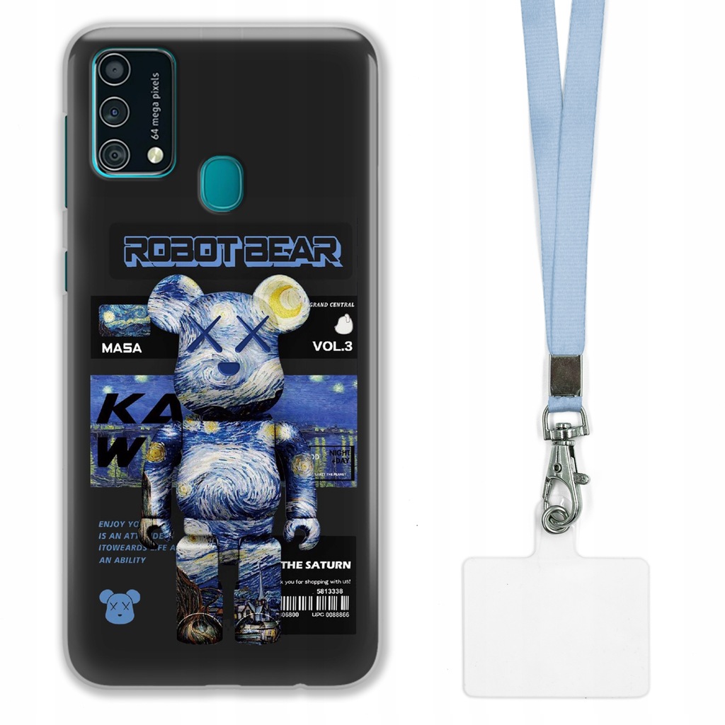 ETUI DO SAMSUNG F41 OCHRONA CASE + SMYCZ SZARA KAWS DLA NASTOLATKÓW WZ