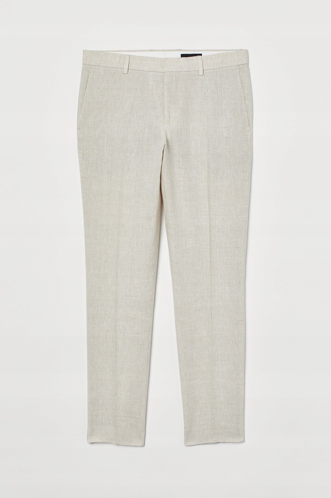 Spodnie garniturowe z delikatnego lnu H&M 48