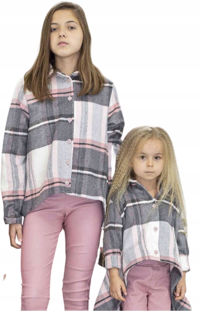 Koszula flanelowa w kratę OVERSIZE | QBA KIDS 164