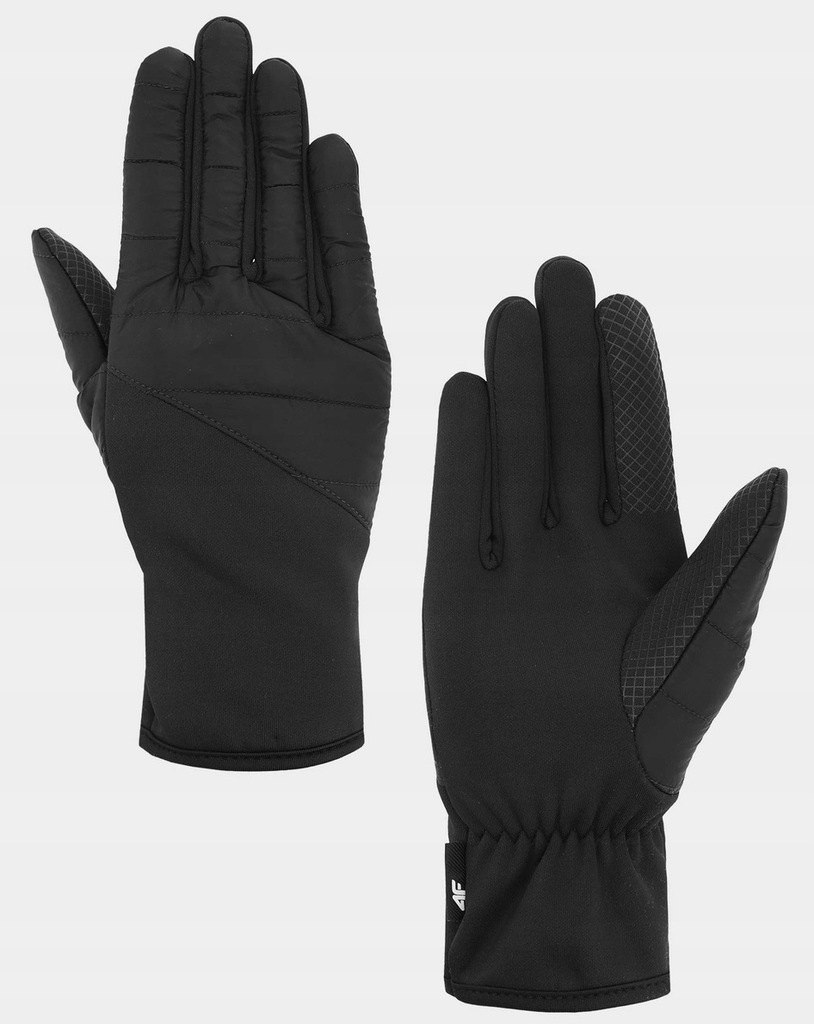 4F Rękawiczki softshell REU201 dotykowe czarne L