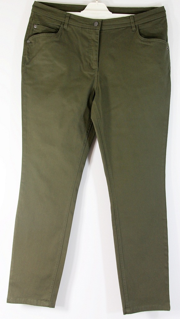 Spodnie zielone Bawełna stretch R 46