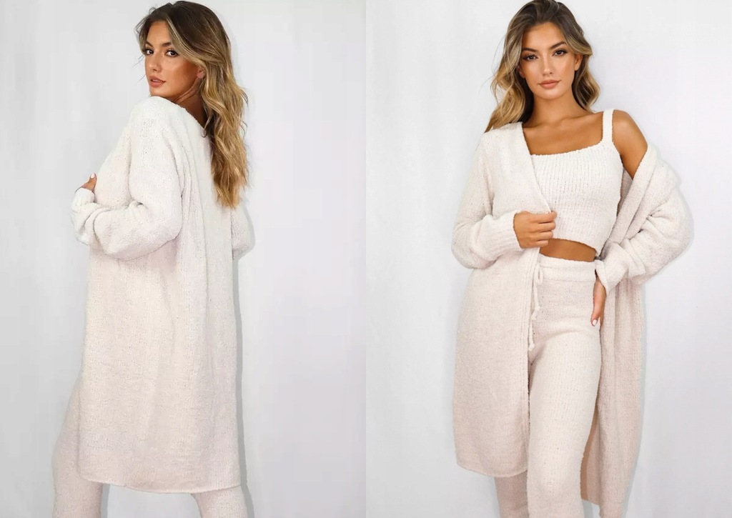 MISSGUIDED MIĘKKI DŁUGI KARDIGAN L