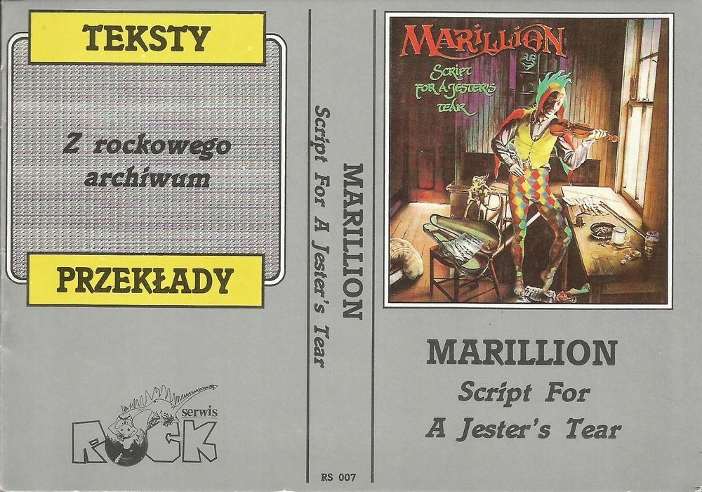 Teksty MARILLION - Script For A Jester's Tear