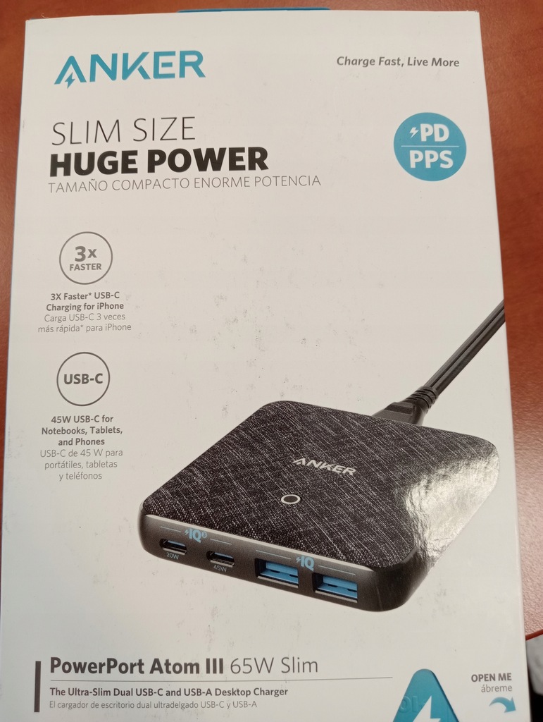 Купить Зарядное устройство Anker PowerPort Atom III Slim мощностью 65 Вт: отзывы, фото, характеристики в интерне-магазине Aredi.ru