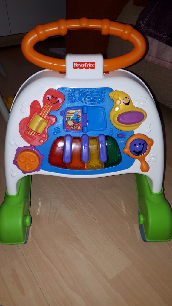 Fisher Price chodzik pchacz pianinko