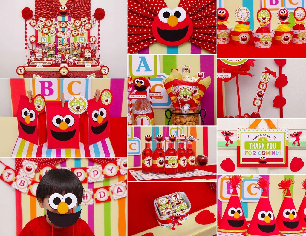 ELMO szablony SŁODKI STÓŁ PARTY CANDYBAR