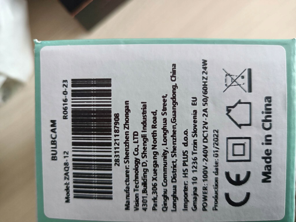 Kamera żarówką 360stopni WiFi Bulbcam zaq812 nowa 13496674309