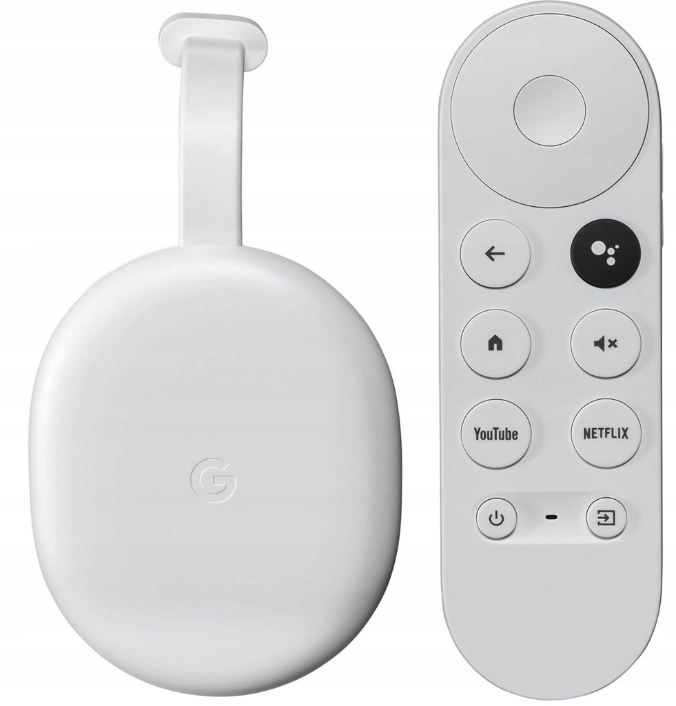 Google Chromecast 4.0 Google TV HD SMART + ORYGINALNY ZASILACZ WTYCZKA PL