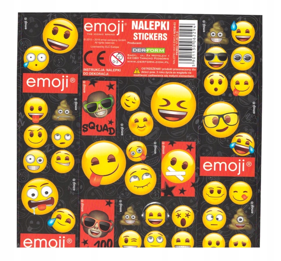 Naklejki 16x16 Emoji