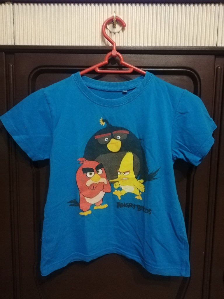 Chłopięca Koszulka T-Shirt Nadruk Angry Birds 128