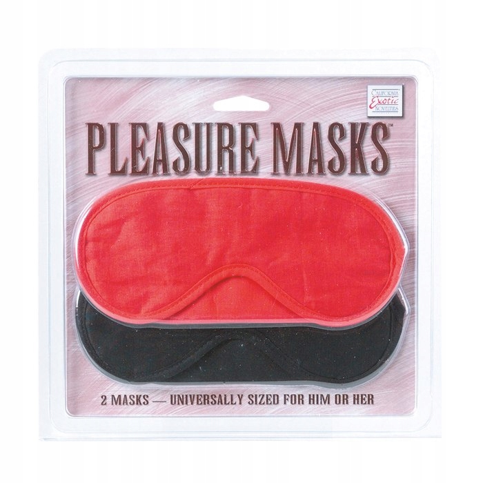 Maska-PLEASURE MASKS 2 PCS RED/BLACK