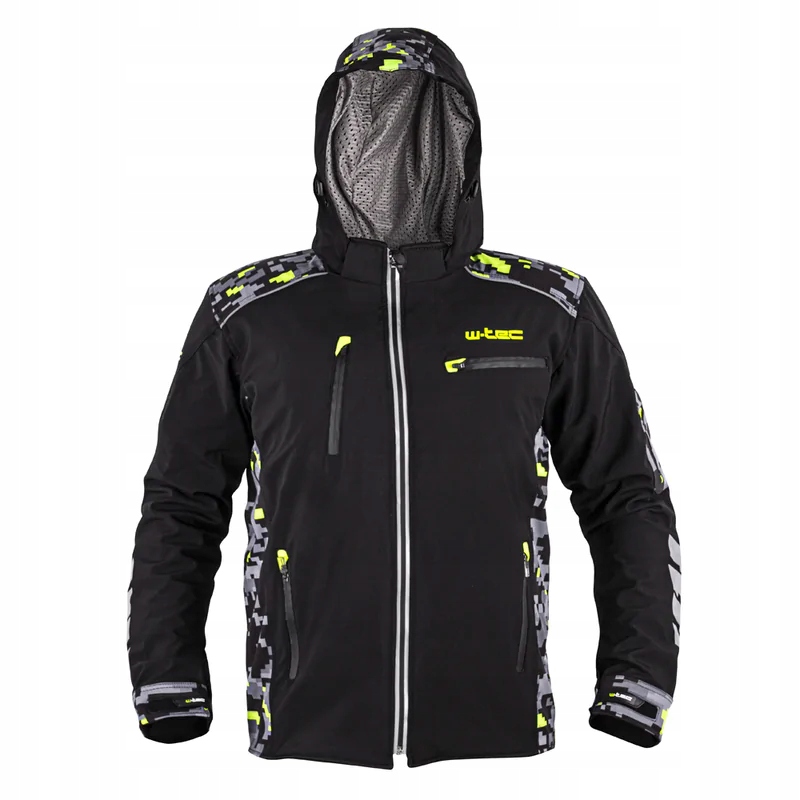 Męska kurtka motocyklowa z kapturem Softshell