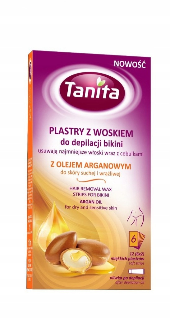 Tanita Plastry z woskiem do depilacji bikini z ole