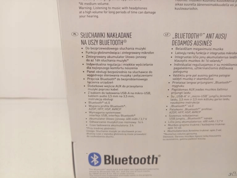 SŁUCHAWKI BT SILVERCREST SBKP 1 A2 JAK NOWE! 8814443866 oficjalne archiwum Allegro