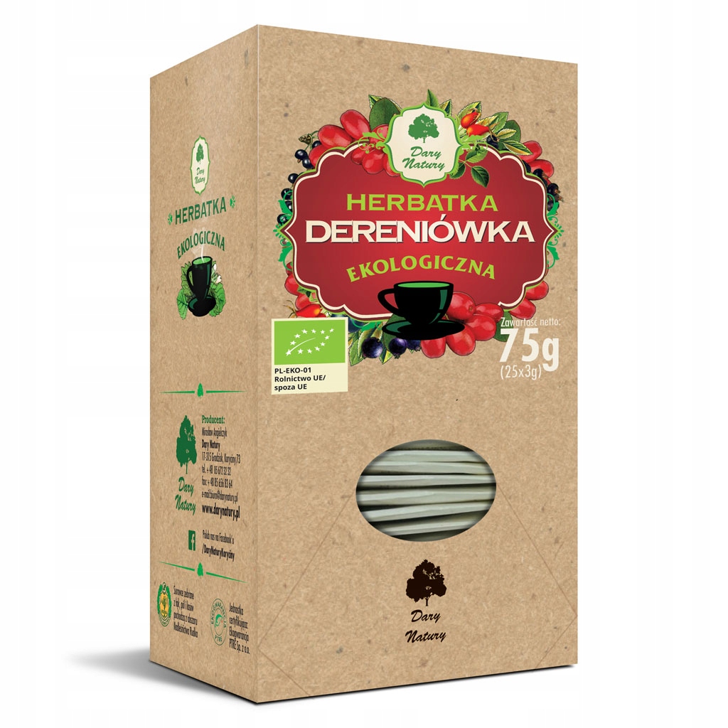 Herbatka Dereniówka fix BIO 25*3g DARY NATURY ____________