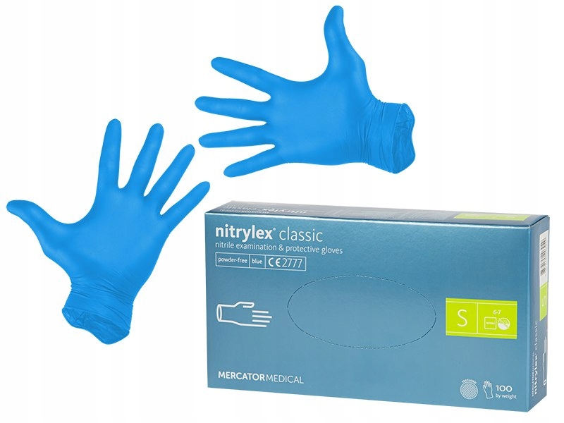 2689# Rękawiczki nitrylowe niebieskie s Blow