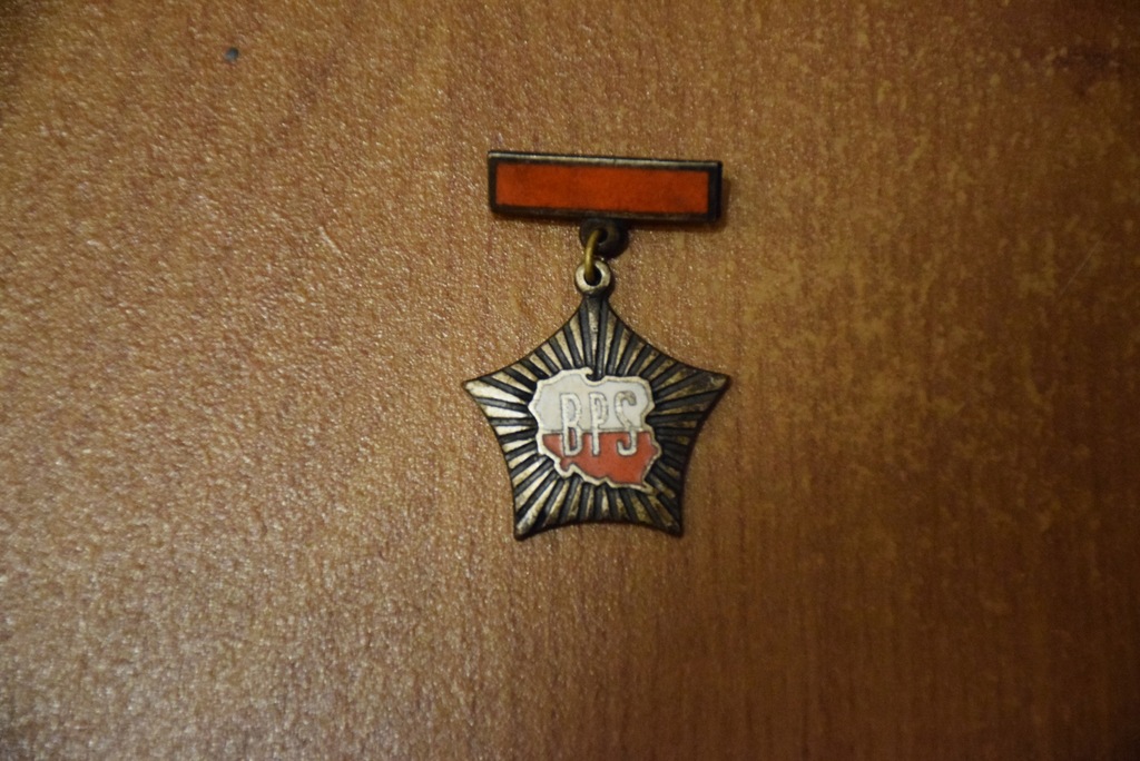 Odznaka srebrna BPS Brygada Pracy Socjalistycznej z przywieszką bez napisu!
