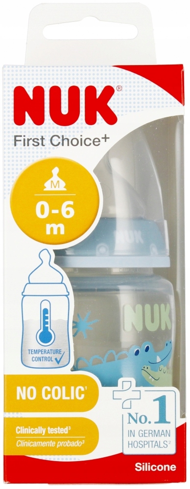 NUK Butelka z wskaźnikiem temp. 150 ml 0-6m First Choice niebieska