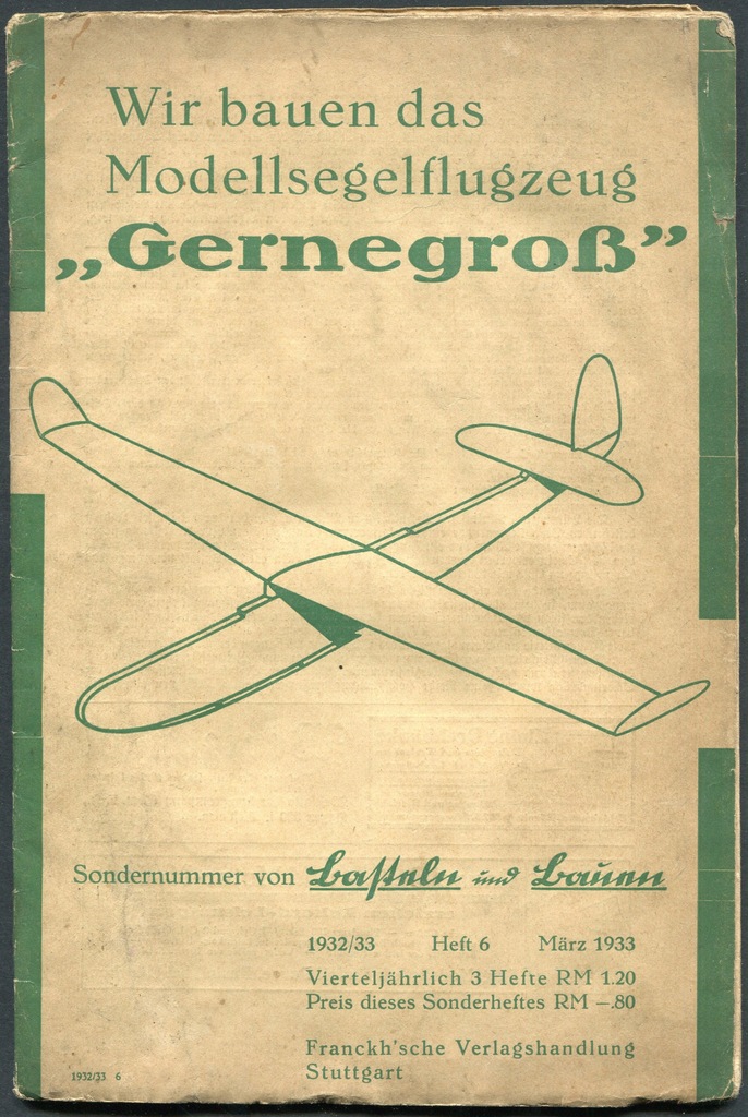 III Rzesza plan modelu Gernegroß