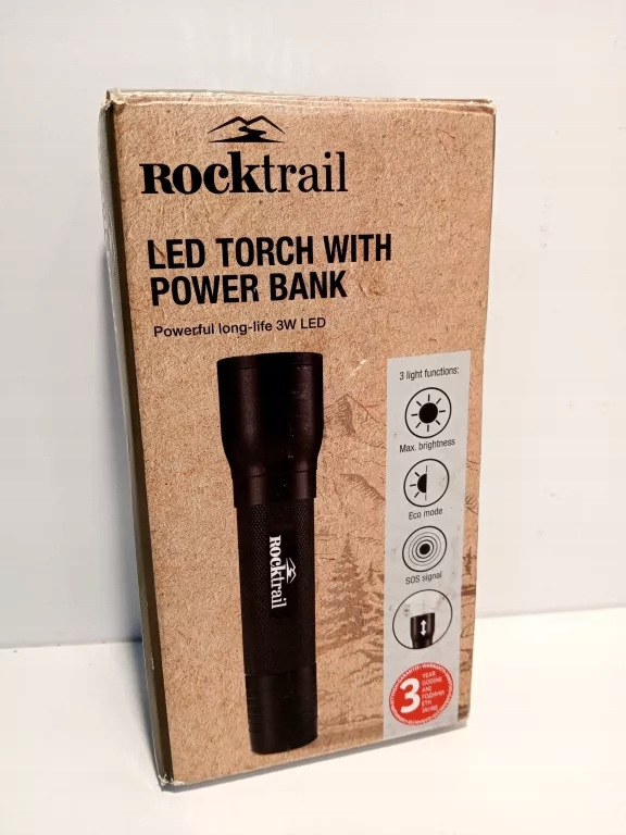 LATARKA Z POWER BANKIEM ROCKTRAIL