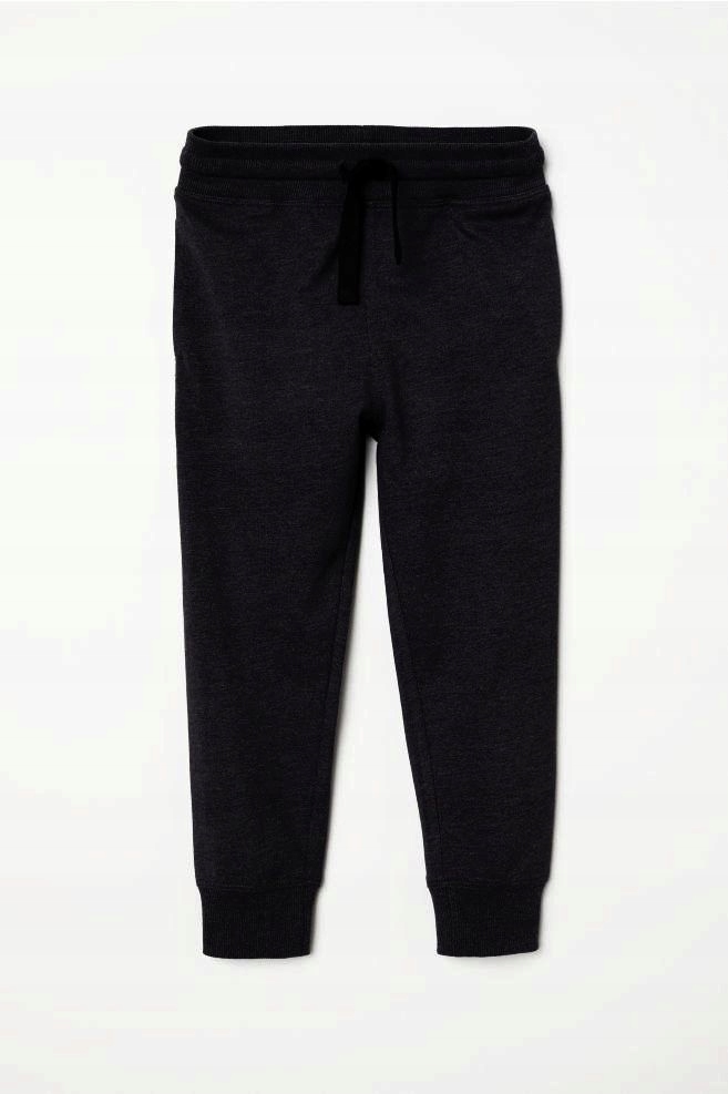 NOWE H&M spodnie dresowe cienkie czarne 128